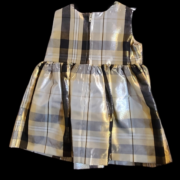 NWT Bonnie Baby size 3-6M black/gold 2-piece coat & dress - Picture 4 of 9